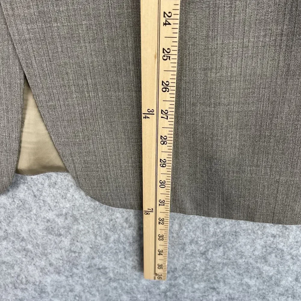 Vintage Christian Dior Monsieur Blazer Sport Coat Mens 44R Gray Taupe‎ Pinstripe